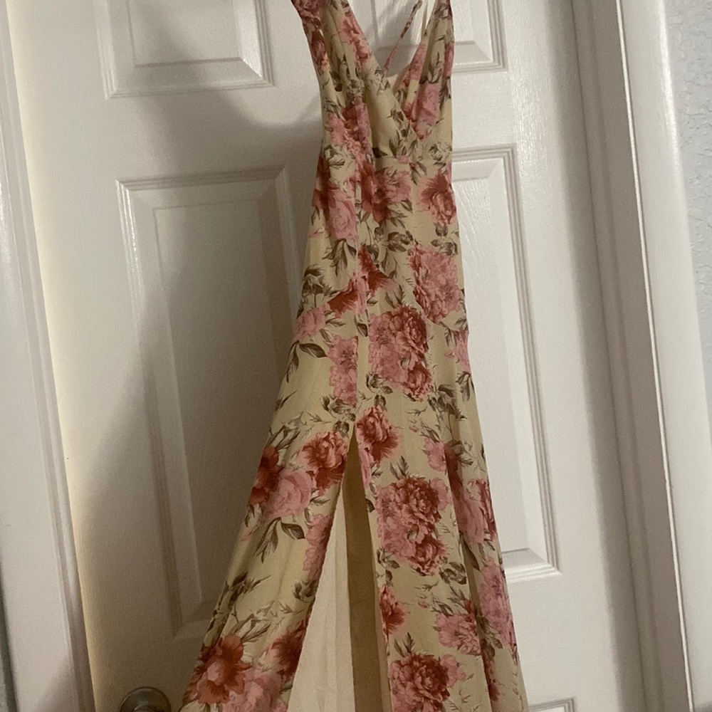 Astr Long floral dress